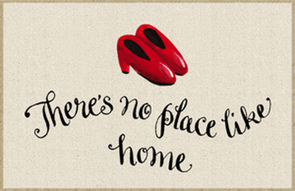 there is no place like home with heels doormat