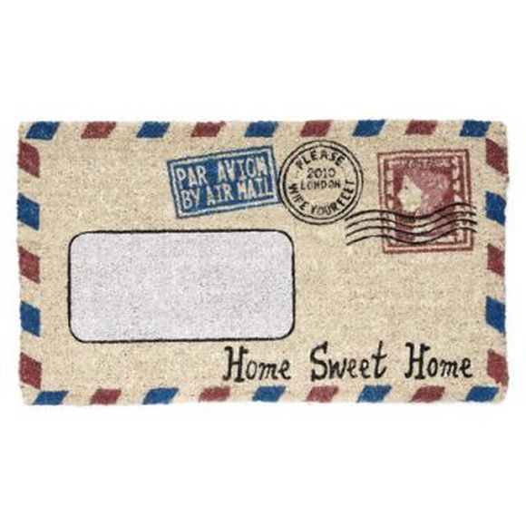 postal card home sweet home doormat
