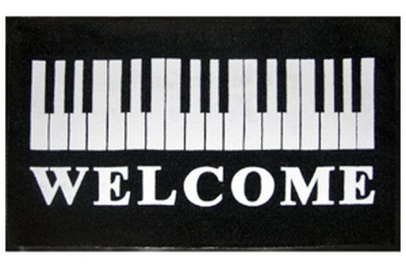 piano welcome doormat