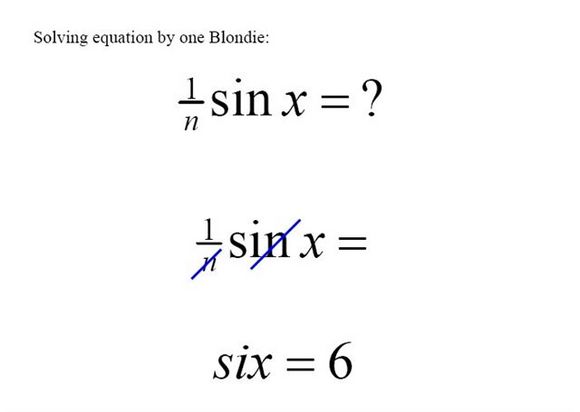 solving equation by one blondie 