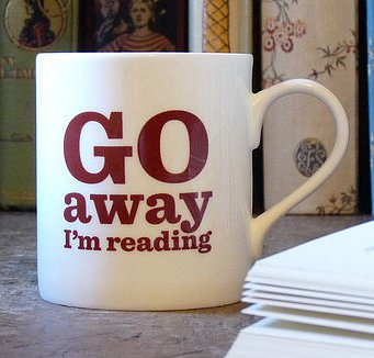 Go away i'm reading mug