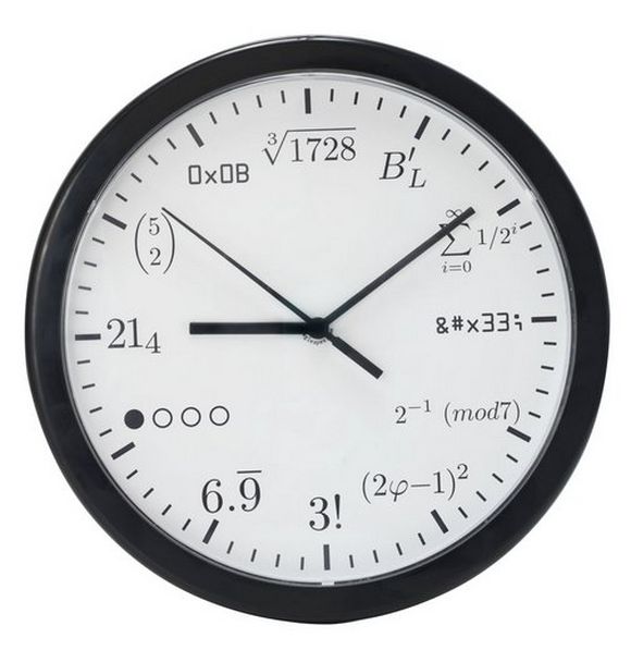 wall clock for those loving matematic and science