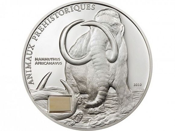 animaux prehistoriques coin with elephant front