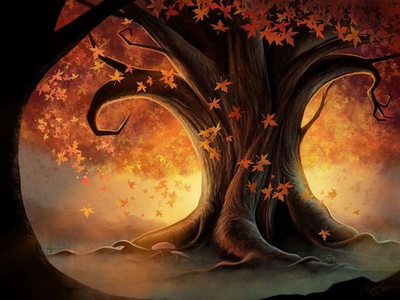 fairy tale tree in autumn
