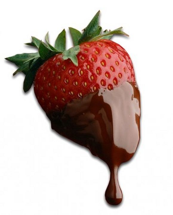 strawberry soaked in chocolate