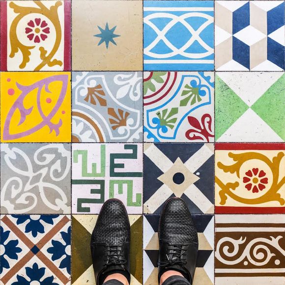 Parisian colorful floors