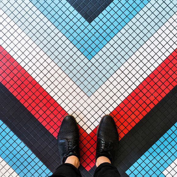 colorful floor tiles in Paris