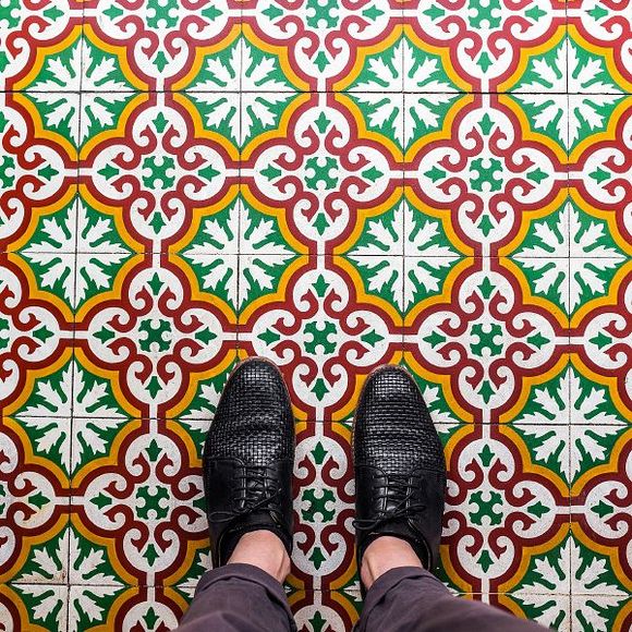 colorful tiles in the city of lights 
