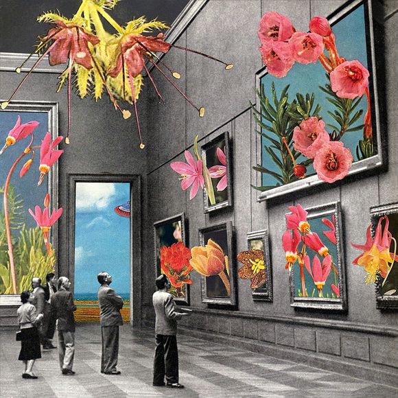 surreal flower collages 