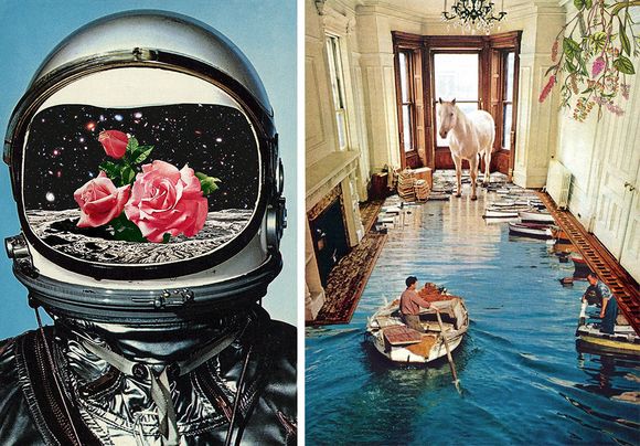 Vintage stock photos collages 