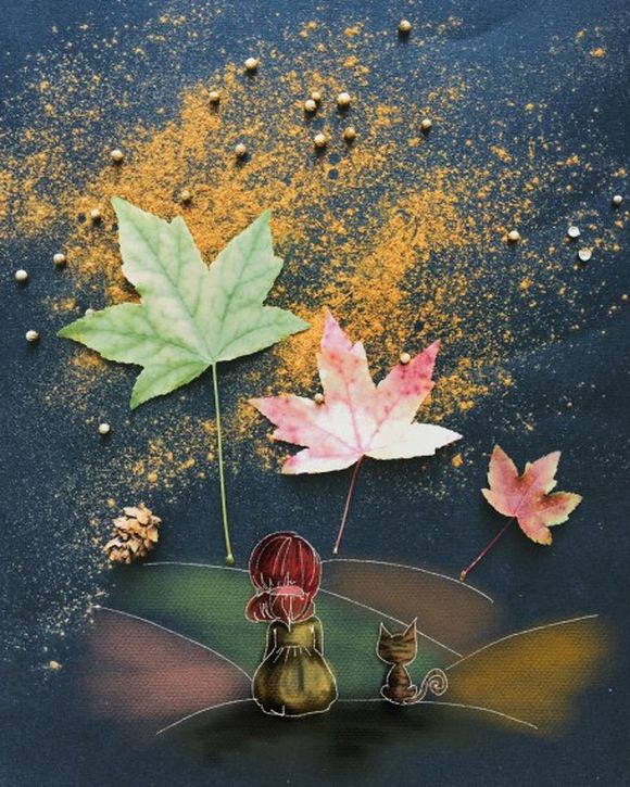 wonderful morning ritual autumn is here illustration 