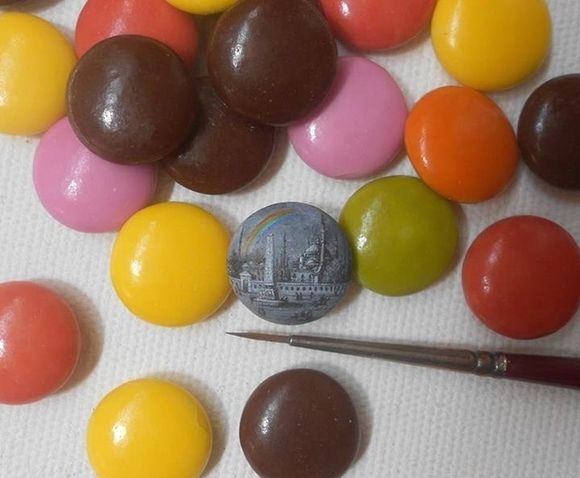 micro art on sweets