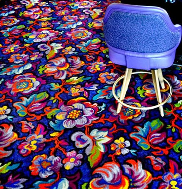 bright colors carpets in the casinos of Las Vegas