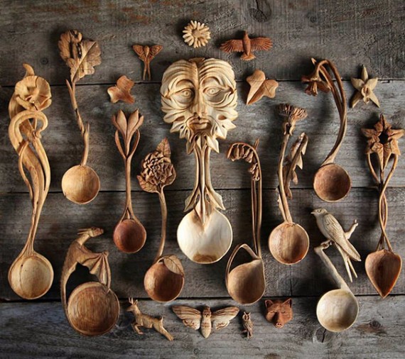 wooden spoons by Giles Newman